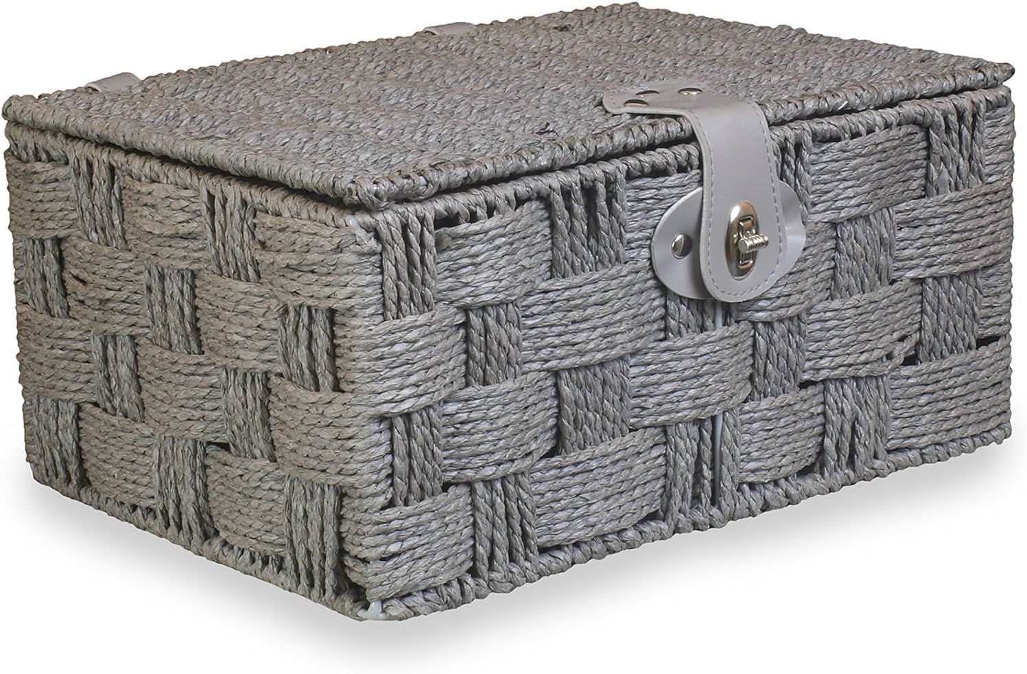 Provides a clean catalog-style view of the woven gift hamper basket on a pure white background with no text or design elements.