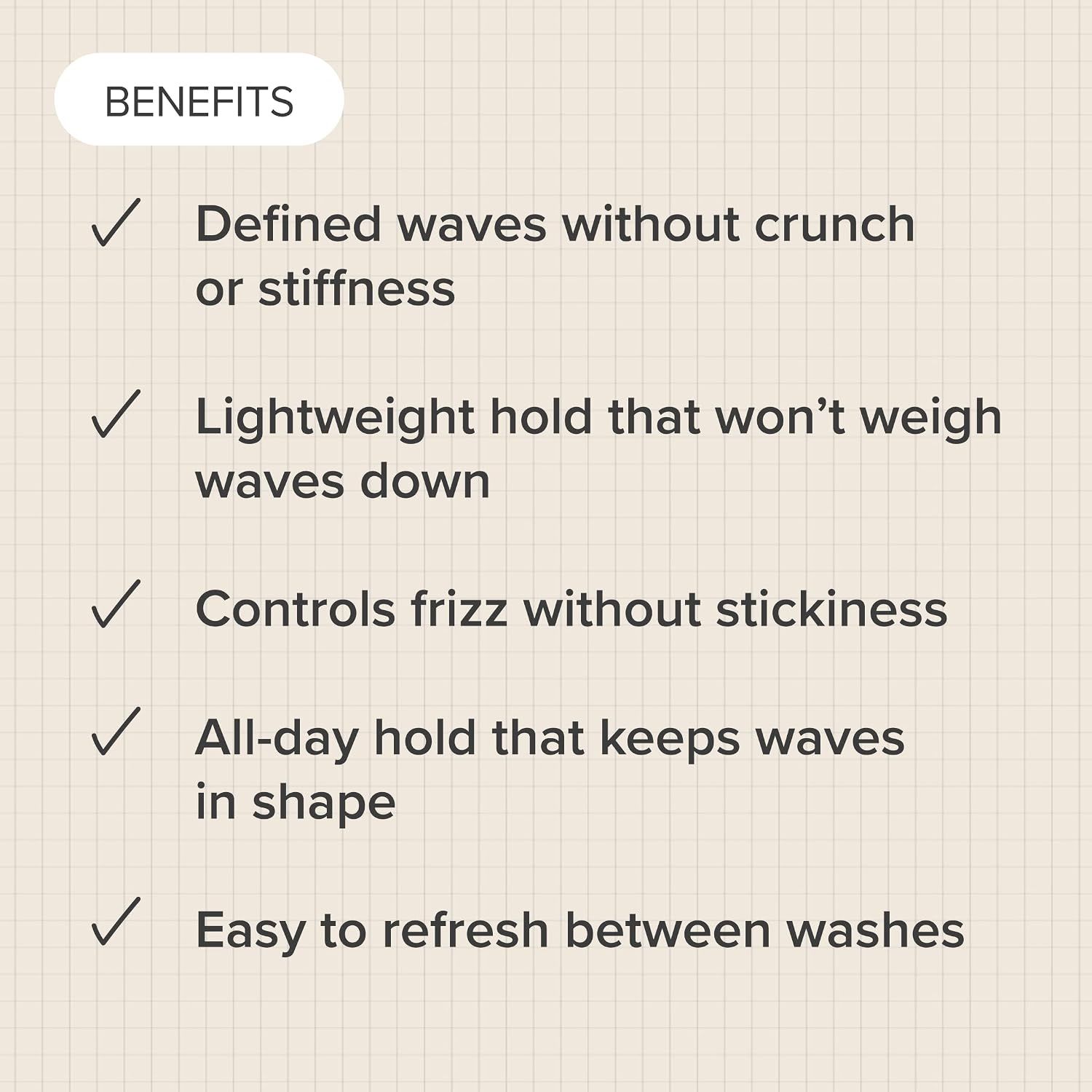 Showcases multiple key benefits of the product in a checklist format to reassure shoppers of its comprehensive performance.