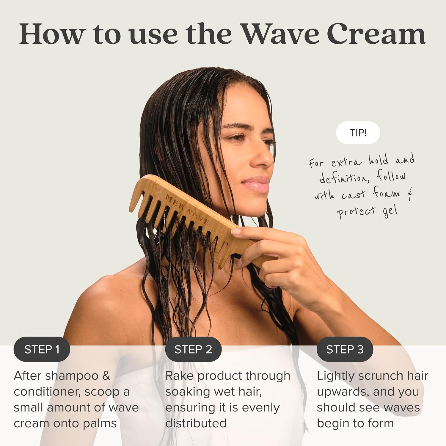 Provides step-by-step instructions on how to apply the wave cream to achieve optimal results, making the product easy to use for shoppers.