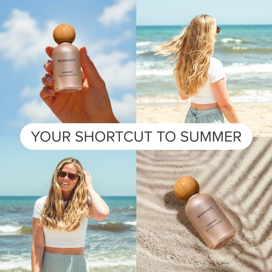 Ties the product to summer and beach lifestyle, positioning it as the shortcut to achieving effortless summer hair.