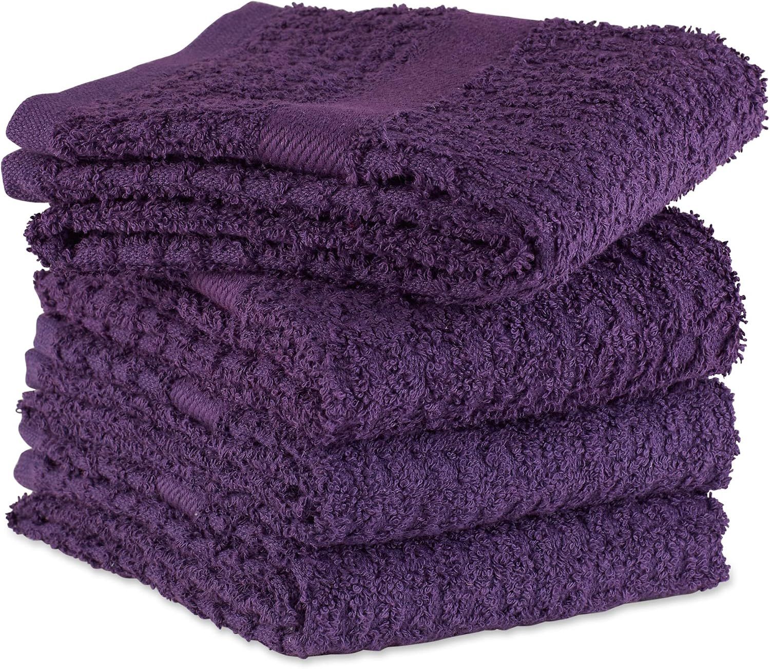 Clean white background product photo showing the towels stacked to display texture and quantity.