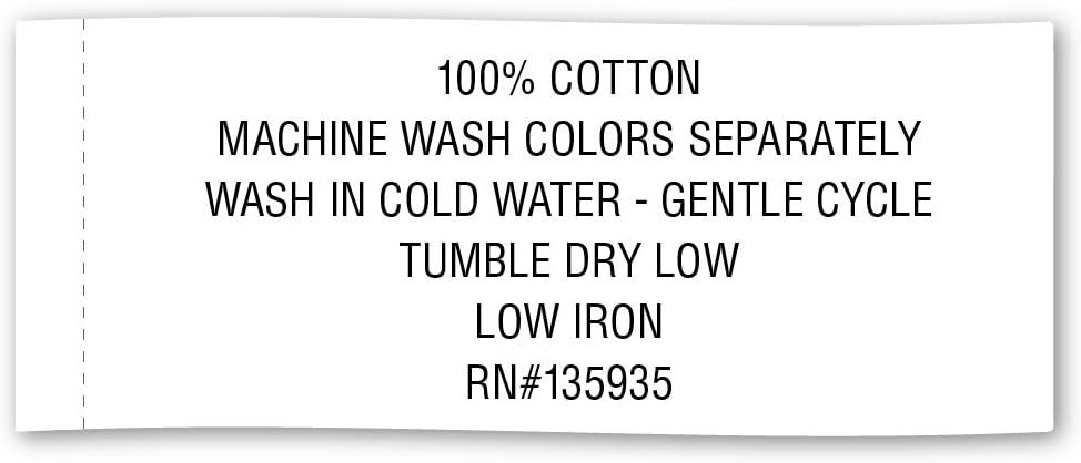 Communicates care and maintenance information along with material composition to reassure customers about product quality and ease of care.