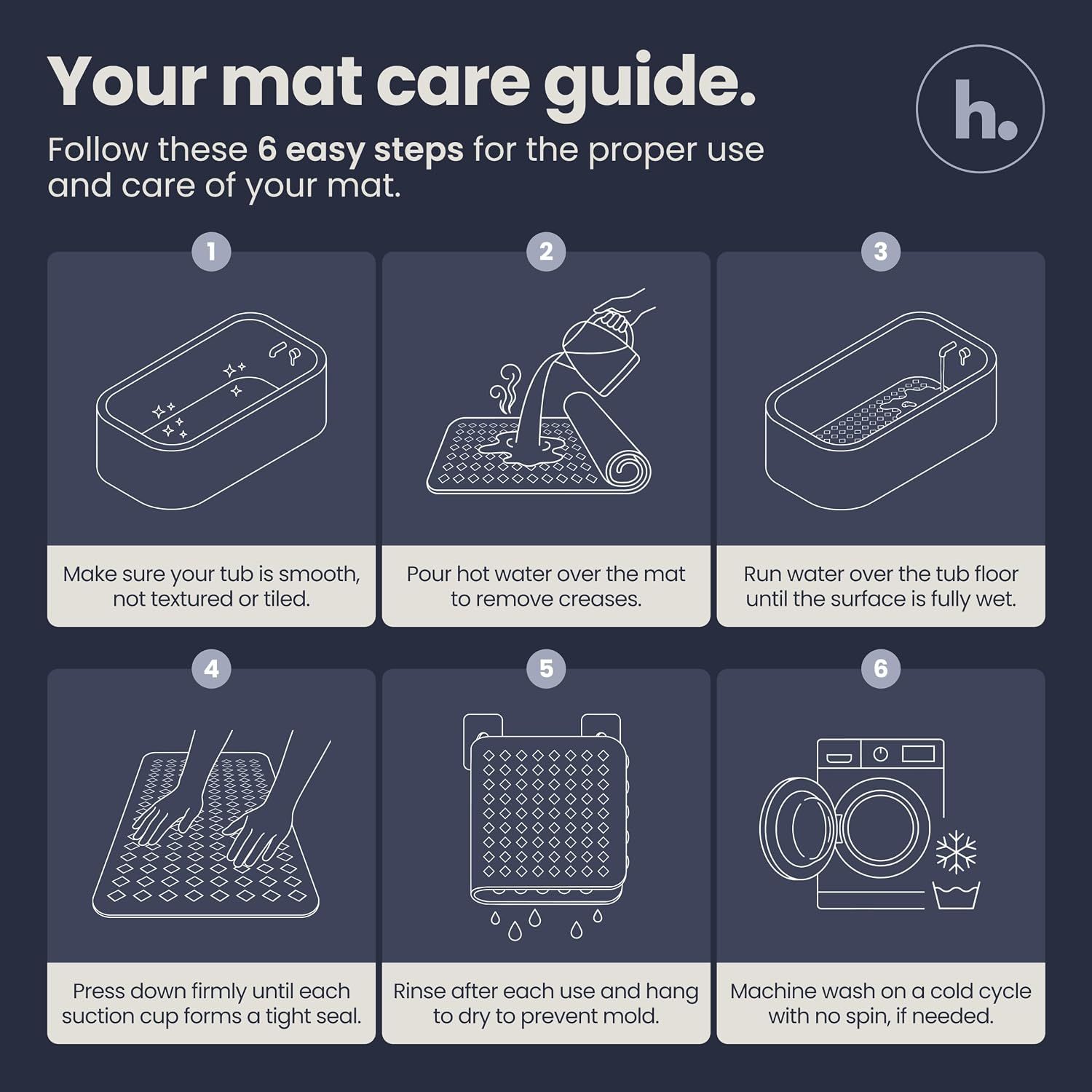 Provides step-by-step instructions on how to properly install, use, and care for the mat to ensure optimal performance and longevity.