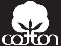 Emphasizes the cotton material as a key brand quality marker to reassure shoppers of natural fiber content and quality.