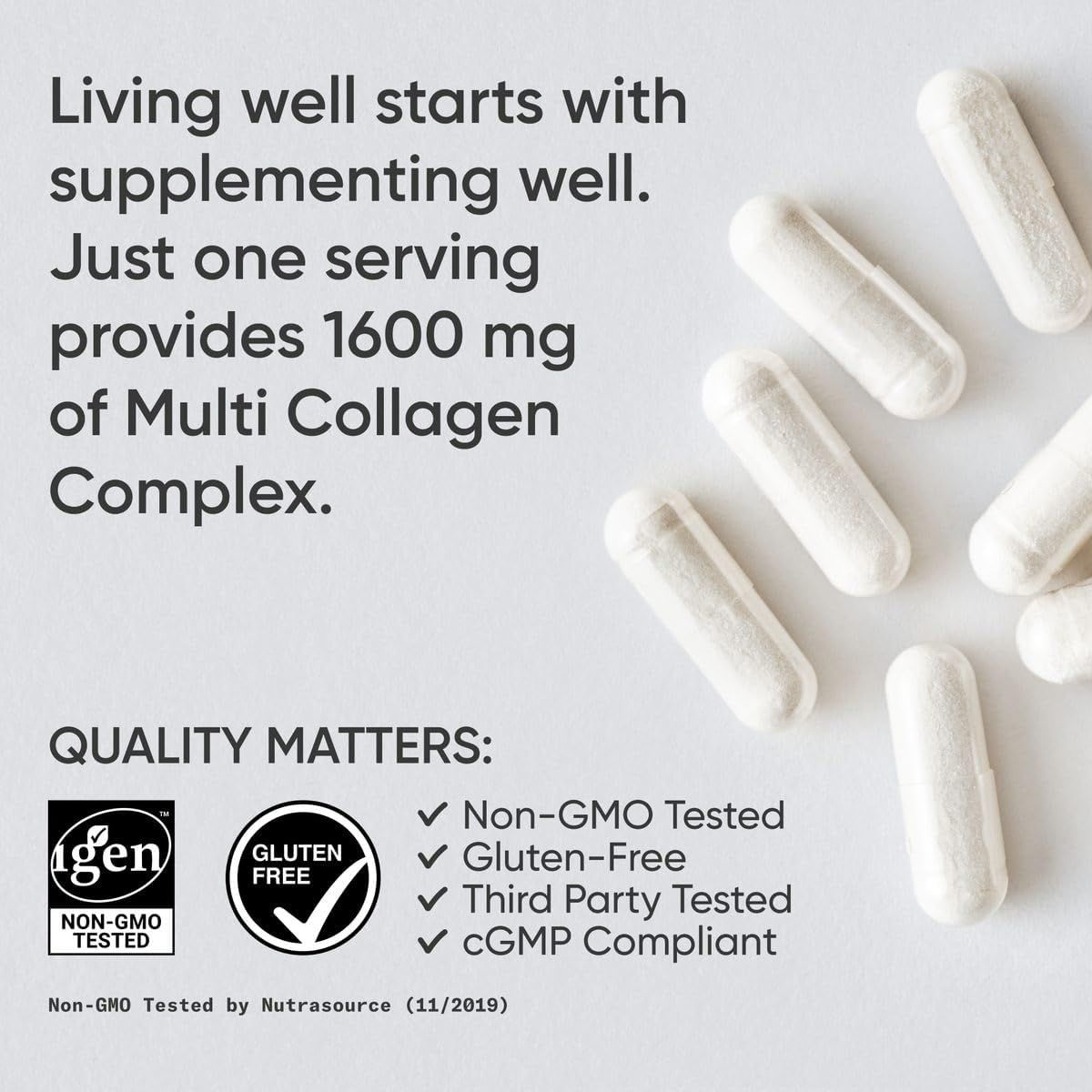 Emphasizes the quantifiable dosage strength to reassure shoppers of the product's potency and value. Highlights quality certifications and safety standards to build trust and reassure shoppers about…