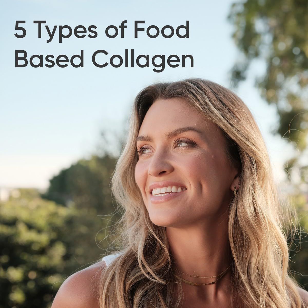 Highlights the variety and comprehensive nature of the collagen sources to communicate product completeness and effectiveness.