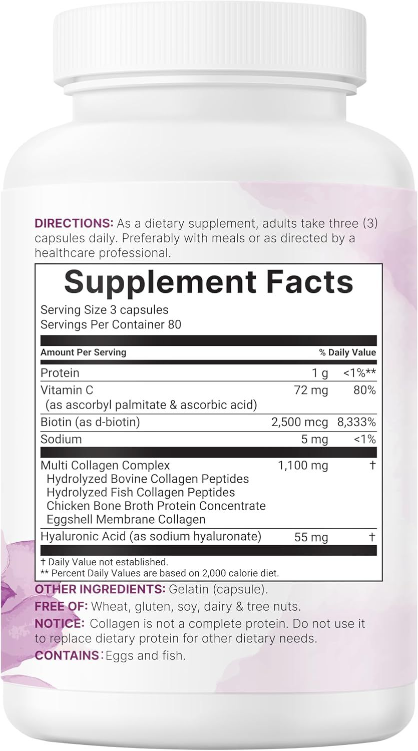 Displays the product bottle with supplement facts panel visible for transparency and regulatory compliance.