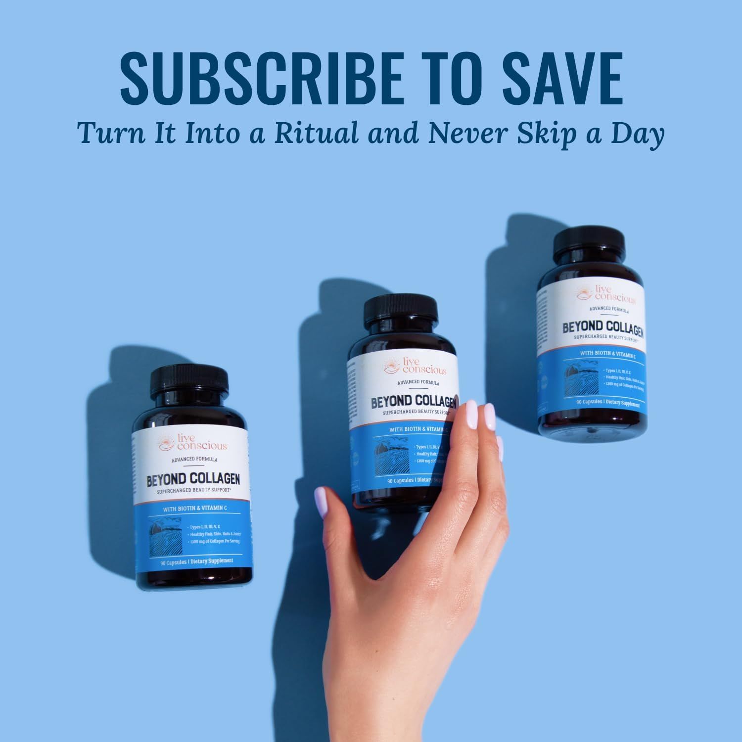 Promotes the subscription option to encourage recurring purchases by emphasizing convenience and consistency for lasting results.