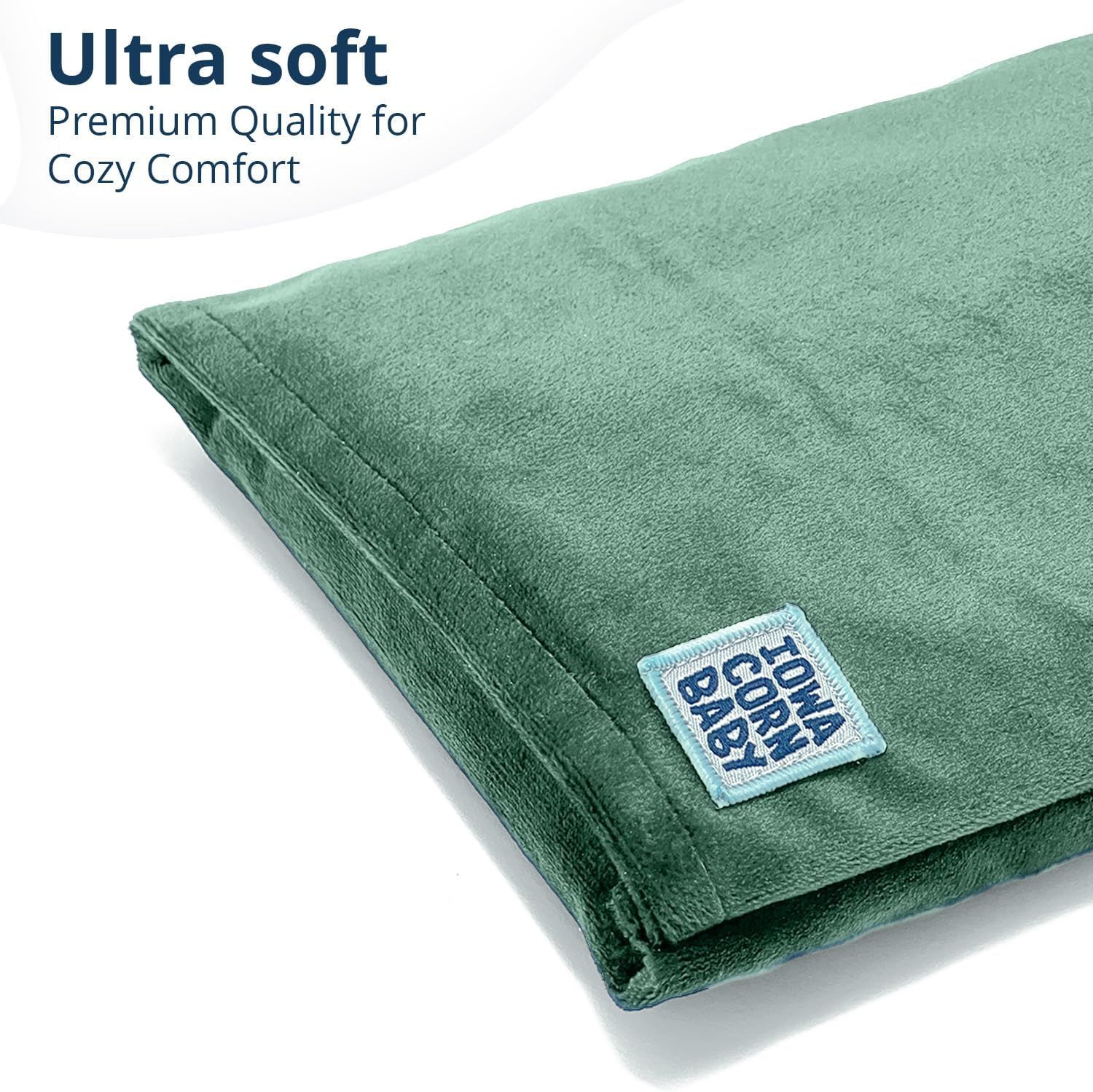 Highlights the ultra-soft, premium quality material of the product to reassure shoppers of cozy comfort and superior craftsmanship.