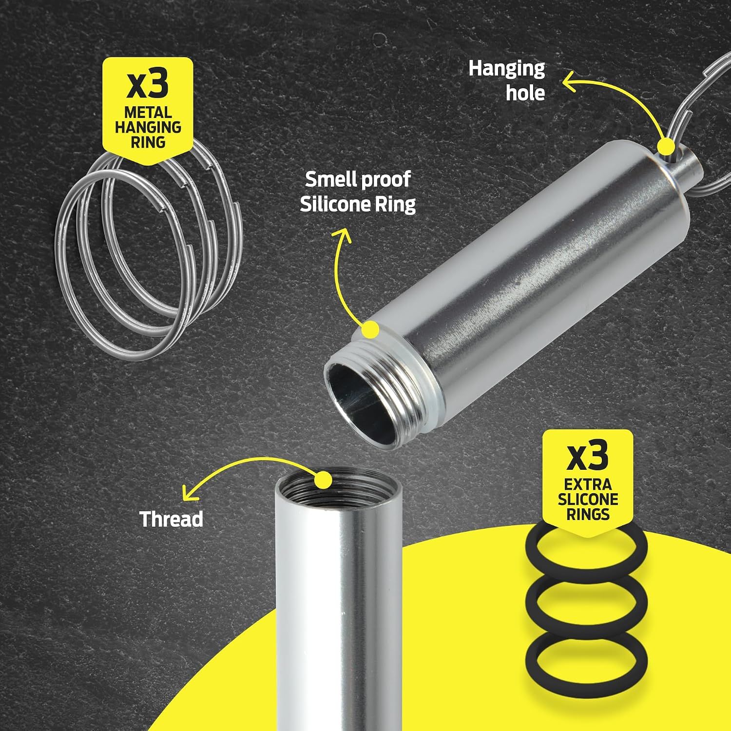Breaks down the physical components and structural parts of the product with labeled callouts to help shoppers understand its construction and included accessories. Shows all the accessories and…