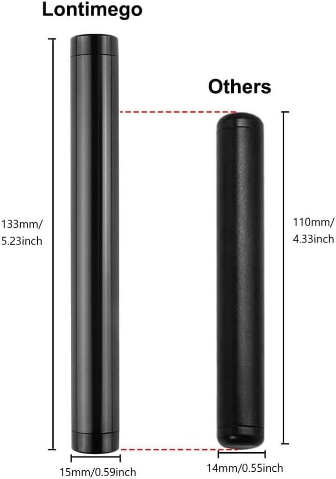 Demonstrates that the Lontimego product is taller and wider than competing products, reassuring shoppers of greater capacity or value.