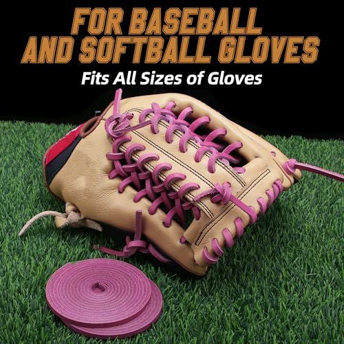 Communicates that the lace is compatible with all sizes of baseball and softball gloves, emphasizing versatility and universal fit.