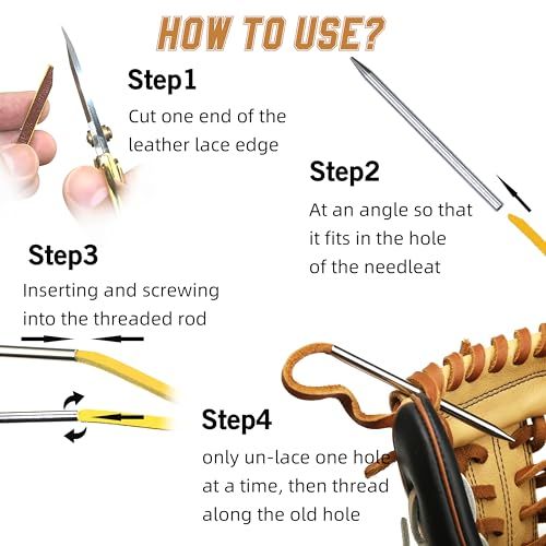 Provides clear step-by-step instructions on how to relace a baseball glove using the product, making the process easy to understand and follow.