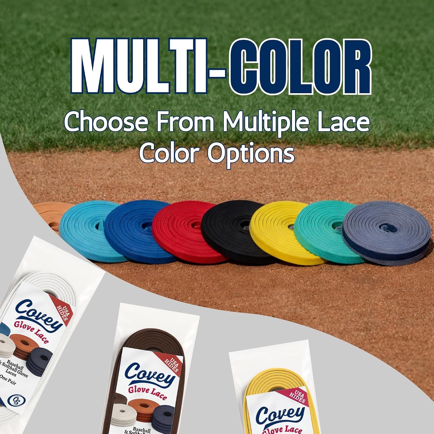 Showcases the brand's product line with multiple lace color options available, helping shoppers choose the right color for their glove.