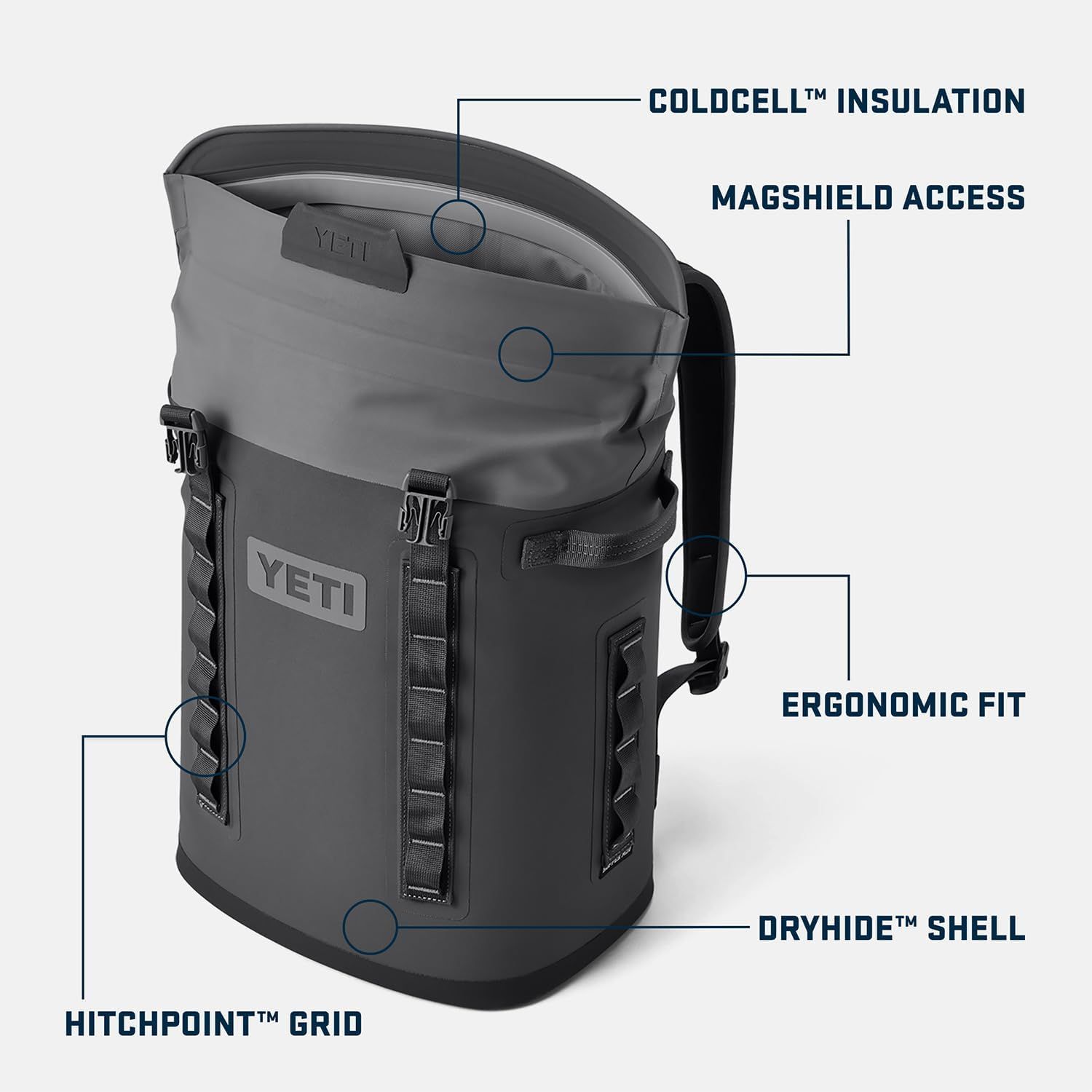 Breaks down the backpack's key structural components and materials to help shoppers understand the product's construction and functional design features. Highlights multiple distinct benefits across…