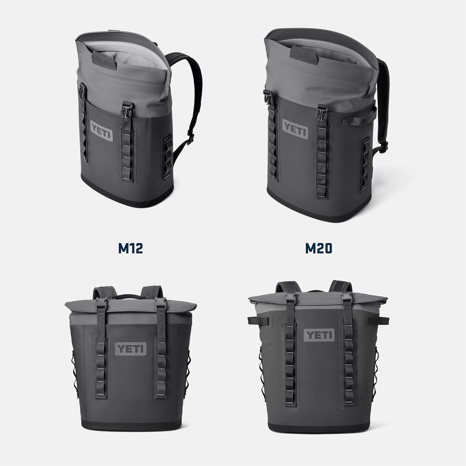 Displays the available size options (M12 and M20) within the product line to help shoppers choose the right capacity for their needs.