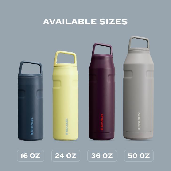 Displays the brand's product line and size options to help shoppers choose the right capacity for their needs.