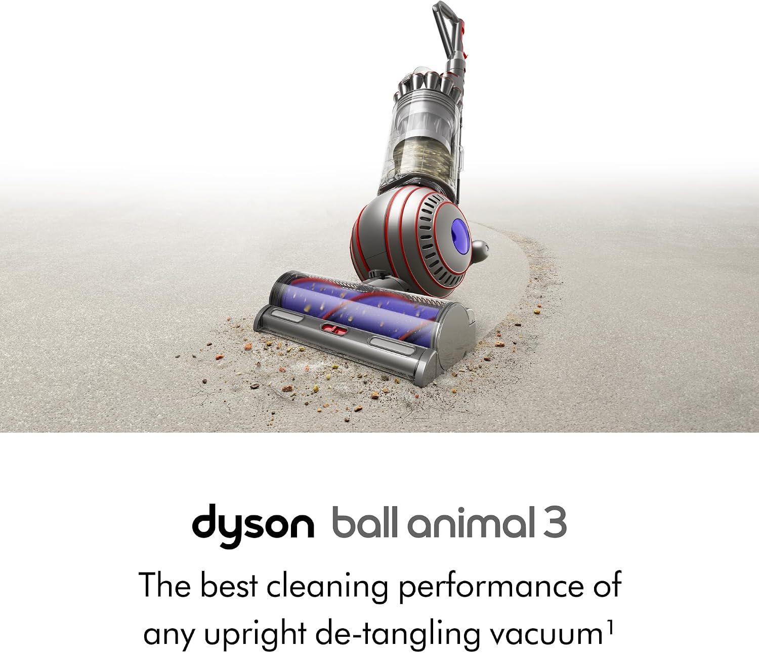 Introduces the Dyson Ball Animal 3 product name and establishes its superior cleaning performance positioning in the de-tangling vacuum category.