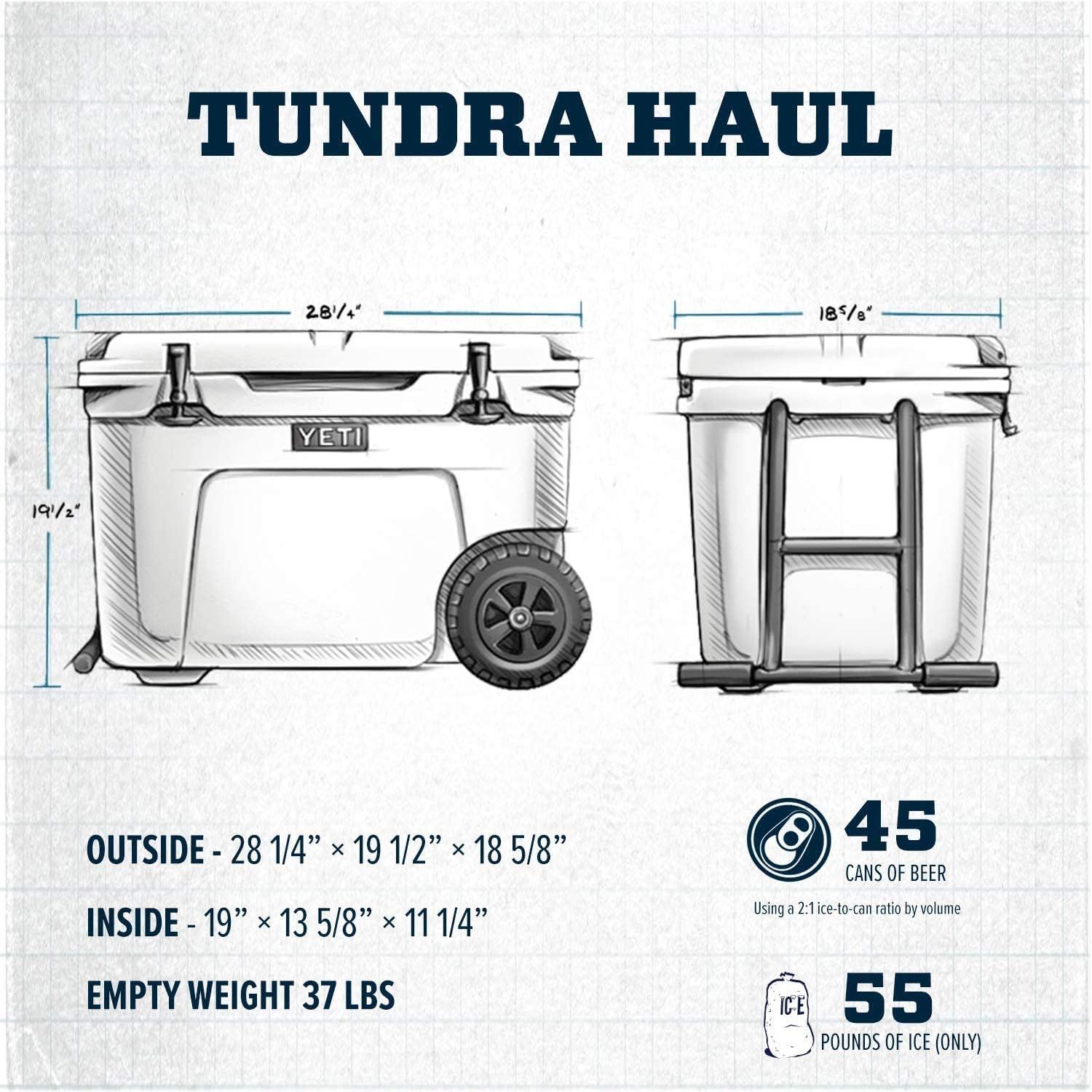 Provides exact physical dimensions (outside and inside measurements), empty weight, and capacity specifications to help shoppers understand the cooler's size and storage capability. Highlights the…