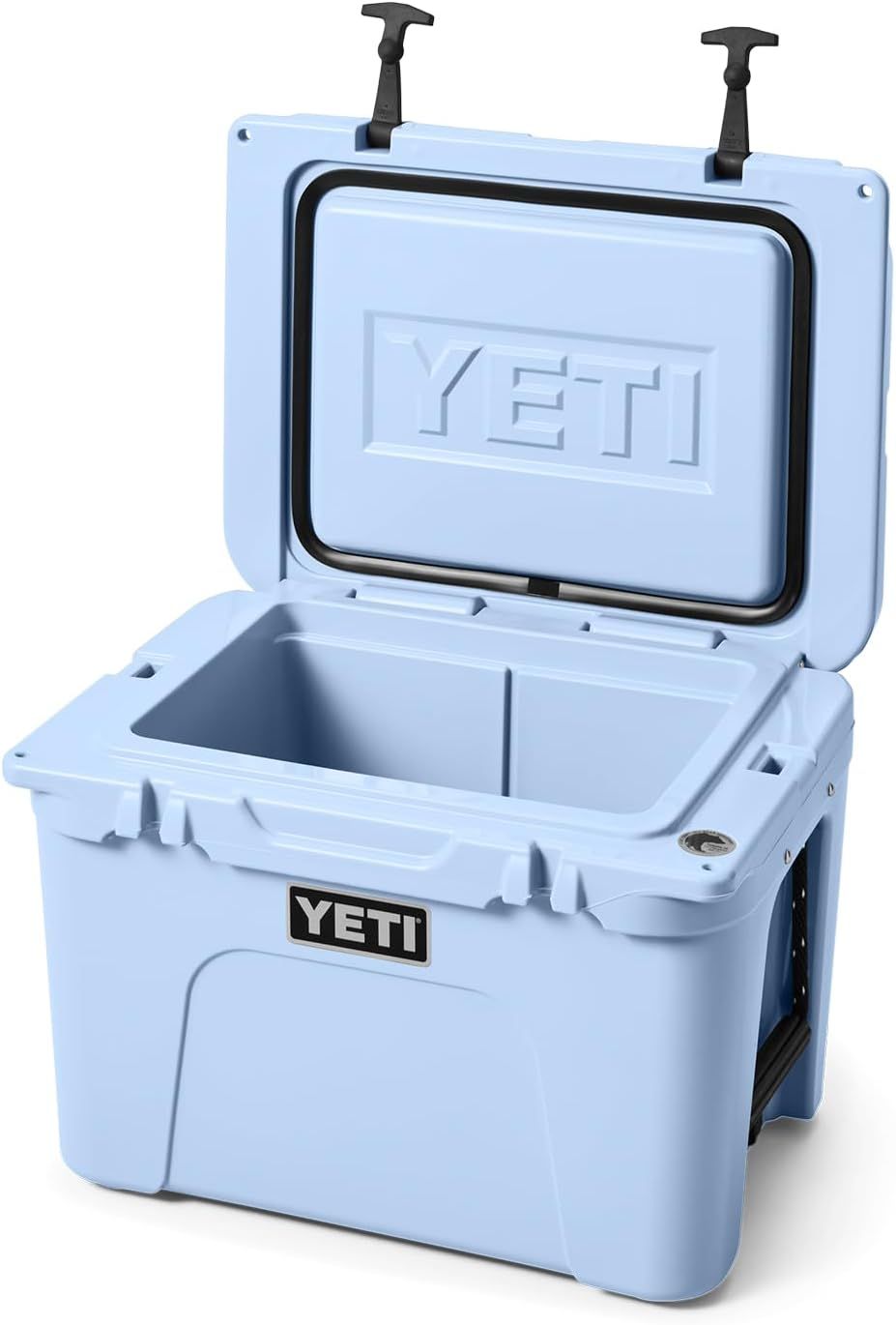 Shows the cooler's interior with the lid open in a clean white background setting with no text or design overlays.