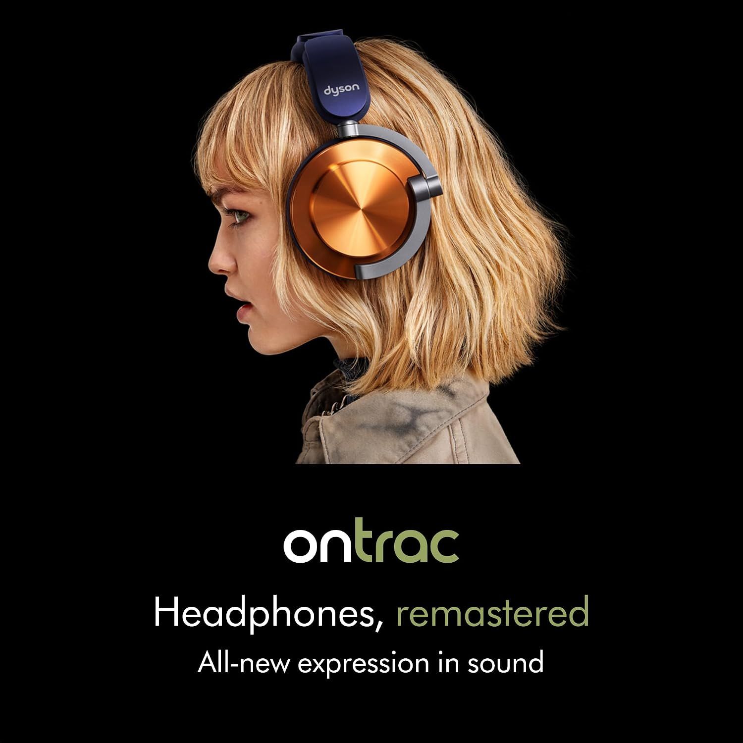 Introduces the brand's proprietary Ontrac technology and positions the headphones as a remastered, premium audio product.