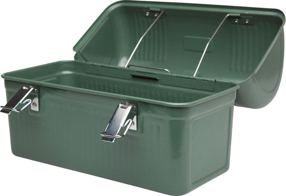 Shows the interior compartments and organizational features of the lunch box in a clean, white background setting.