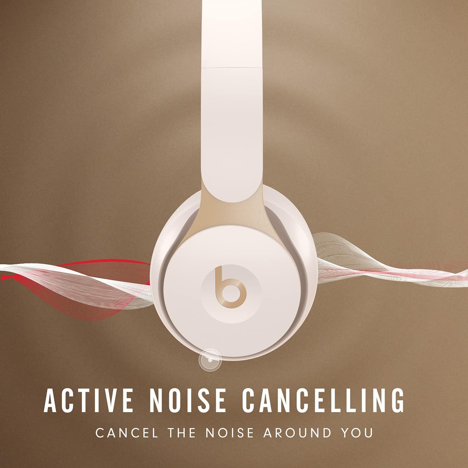 Shows the headphones block outside noise so the listener can focus on their own sound.