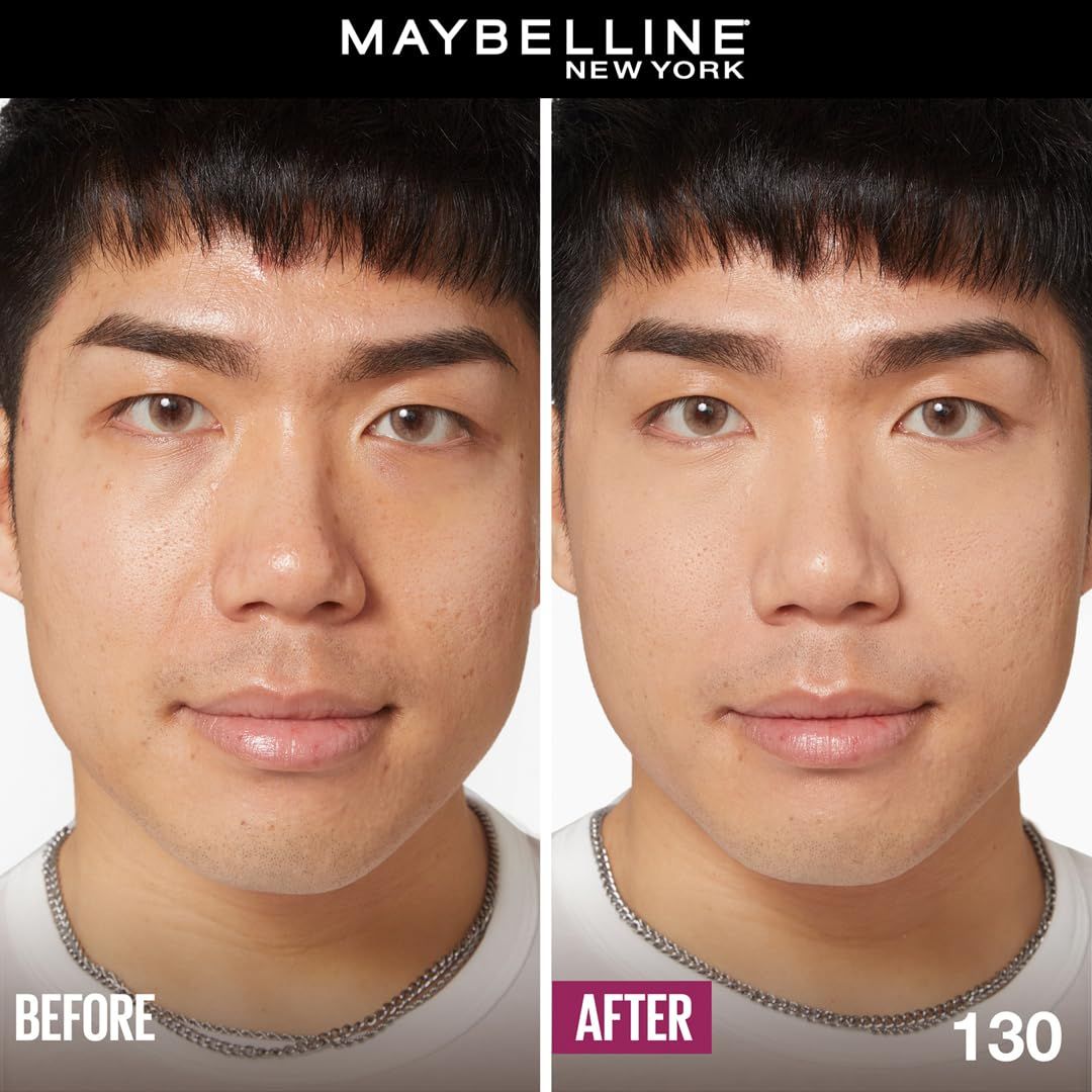 Side-by-side split shows the concealer visibly reduces under-eye darkness for a refreshed look.