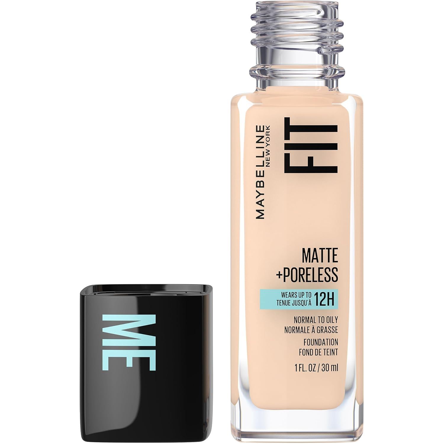 Shows the foundation bottle and cap on a clean white background so shoppers see the exact product.