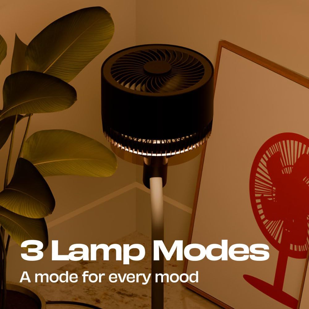 Shows the built-in lamp with three modes to set the mood in a room.