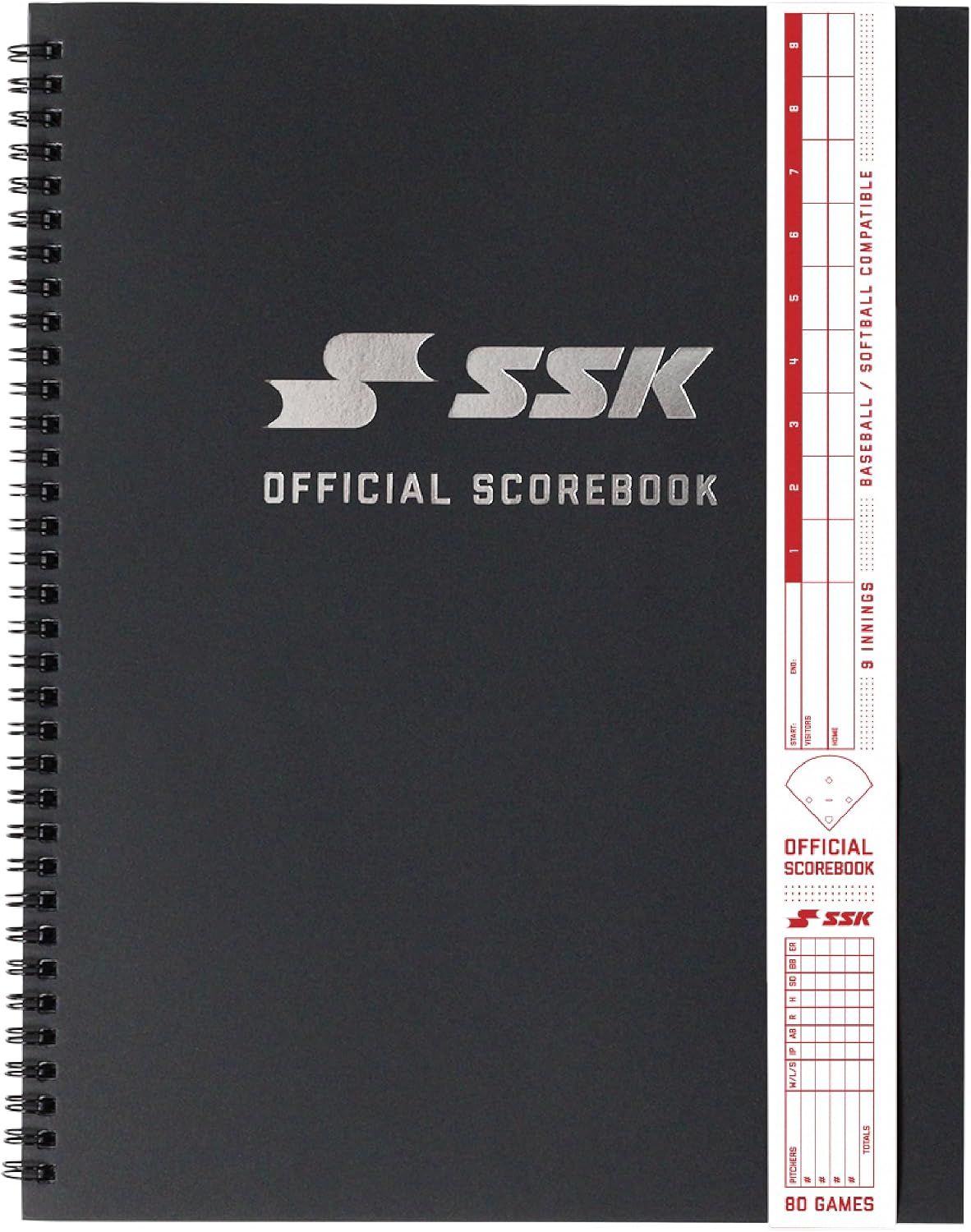 Shows the SSK Official Scorebook cover to reinforce brand identity.