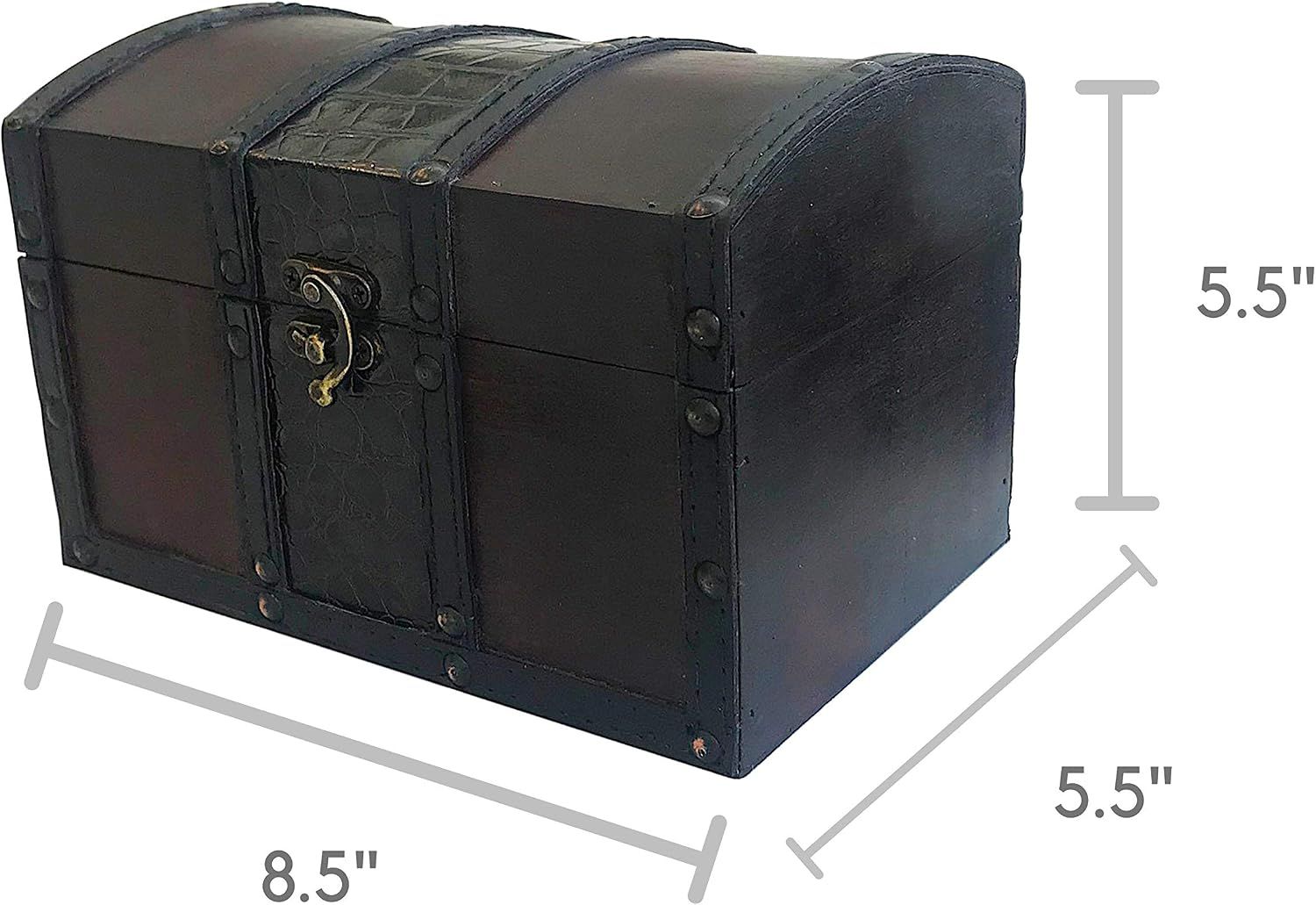 Dimension arrows show the exact size of the chest so shoppers know if it fits their needs.
