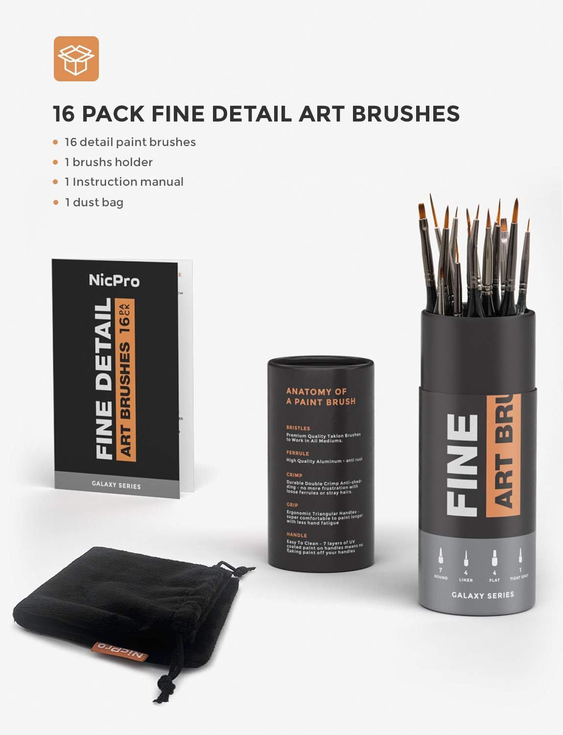 Confirms everything included in the 16 pack set so shoppers know what they receive.