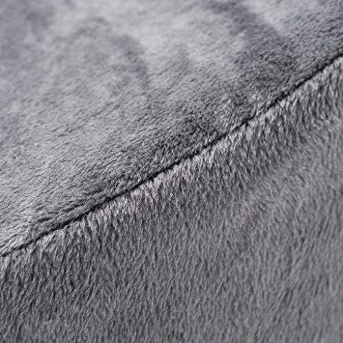 Close-up shows the plush velboa cover texture to convey a soft, comfortable feel.