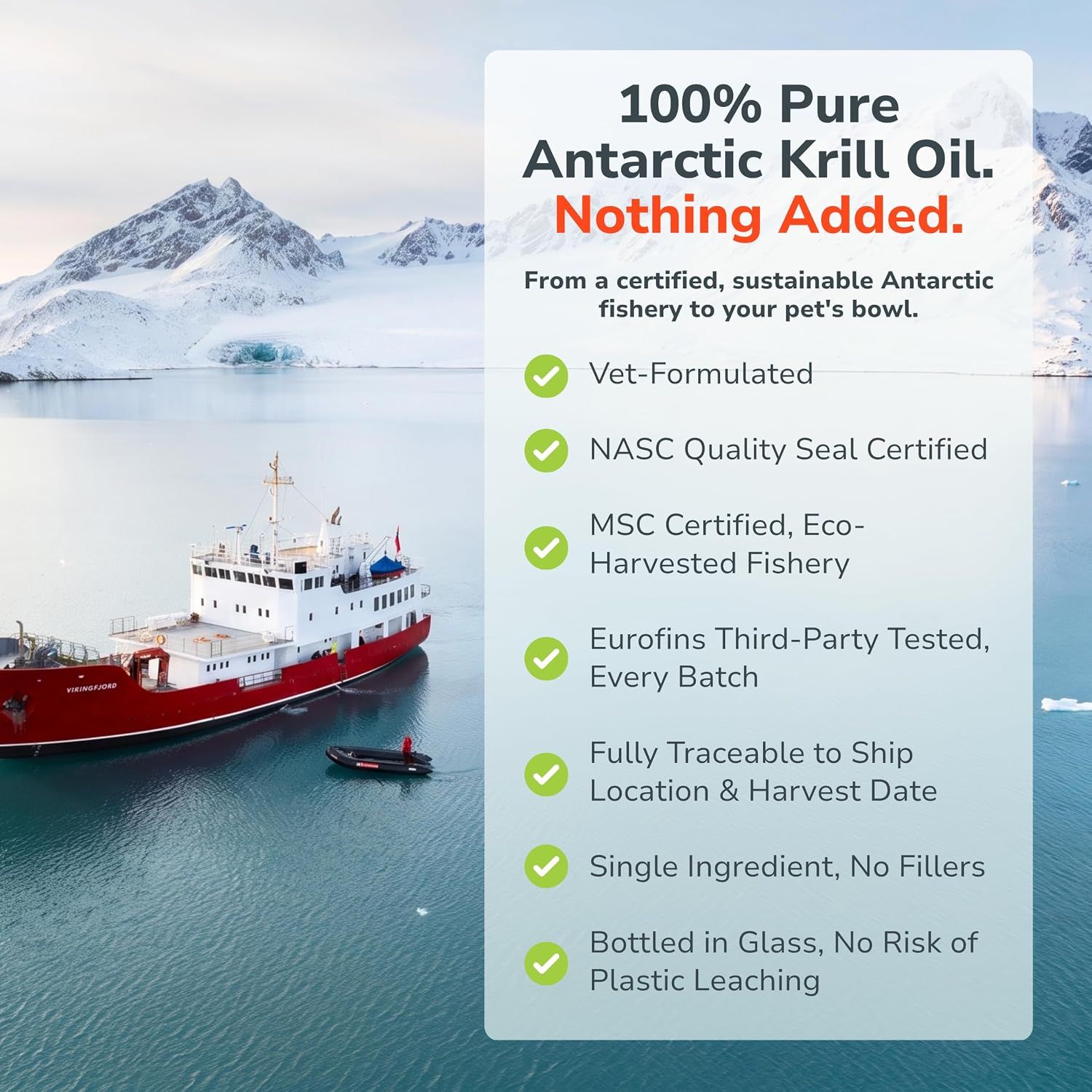 Lists multiple quality and sourcing assurances so shoppers trust the purity and safety of the product.