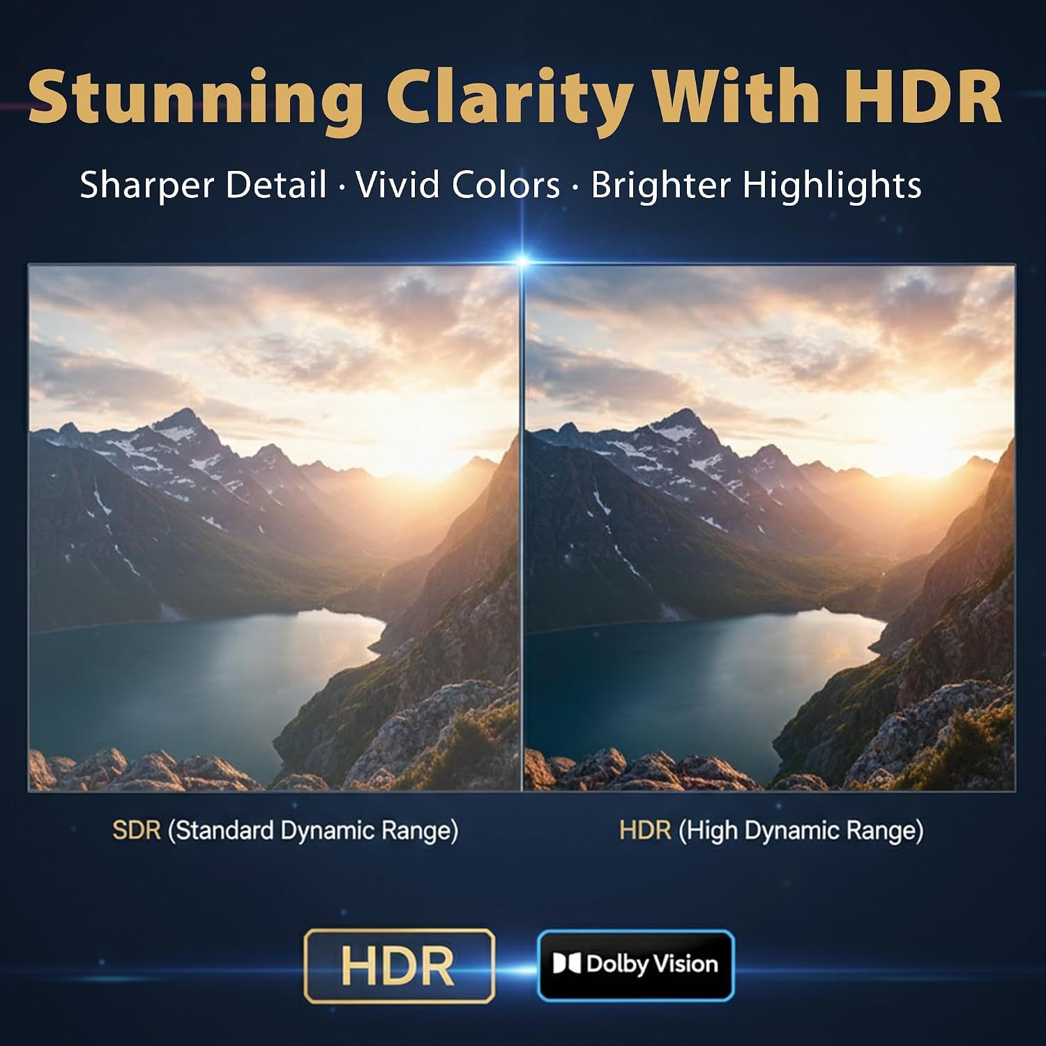 Demonstrates that HDR delivers a clearer and more vivid picture than standard dynamic range.