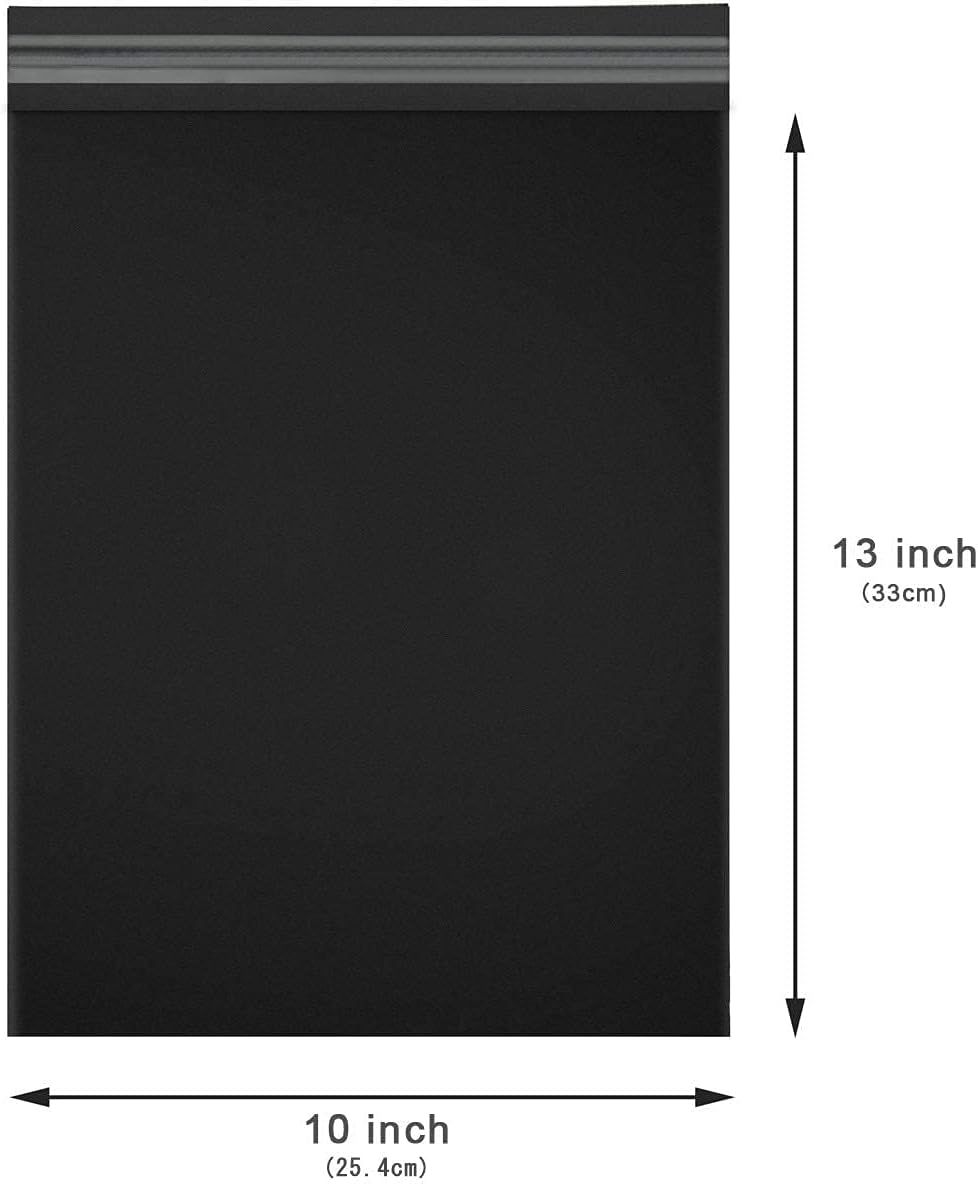 Shows exact mailer dimensions of 10 by 13 inches so buyers can confirm it fits their items.