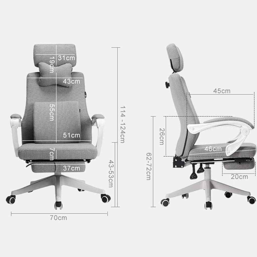 Shows exact chair dimensions so shoppers can confirm it fits their desk space and body size.