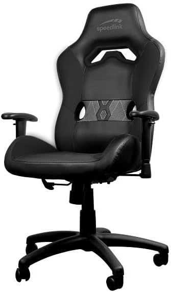 Shows the Speedlink branded chair against a white background to reinforce brand identity.