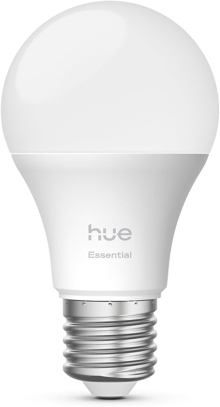 Shows the Hue Essential bulb alone on a clean white background for a standard catalog view of the product.