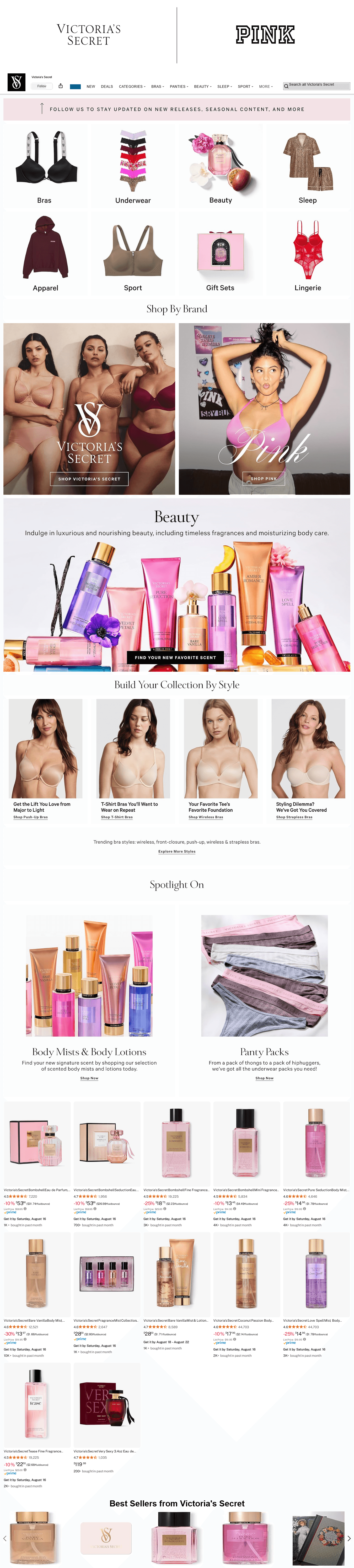 Brand Store for Amazon.com: Victoria's Secret