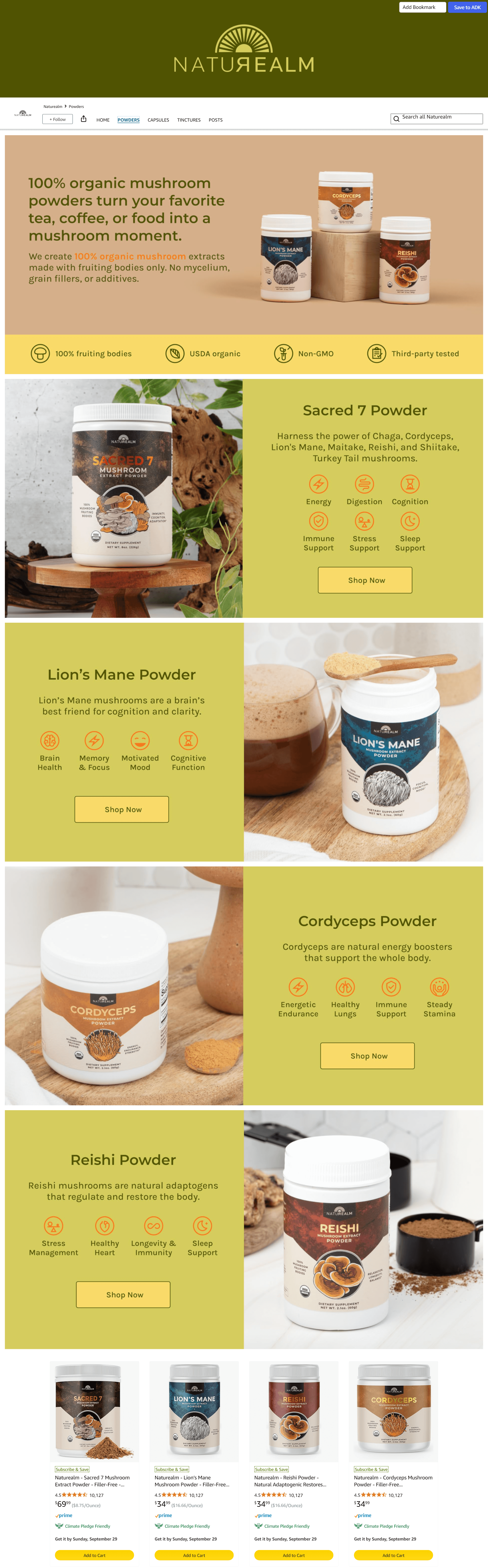 Brand Store for Amazon.com: Naturealm: Powders