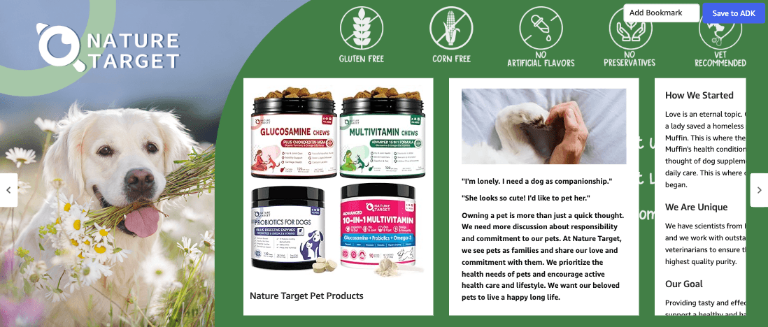 Brand Story for Amazon.com : Dog Multivitamin