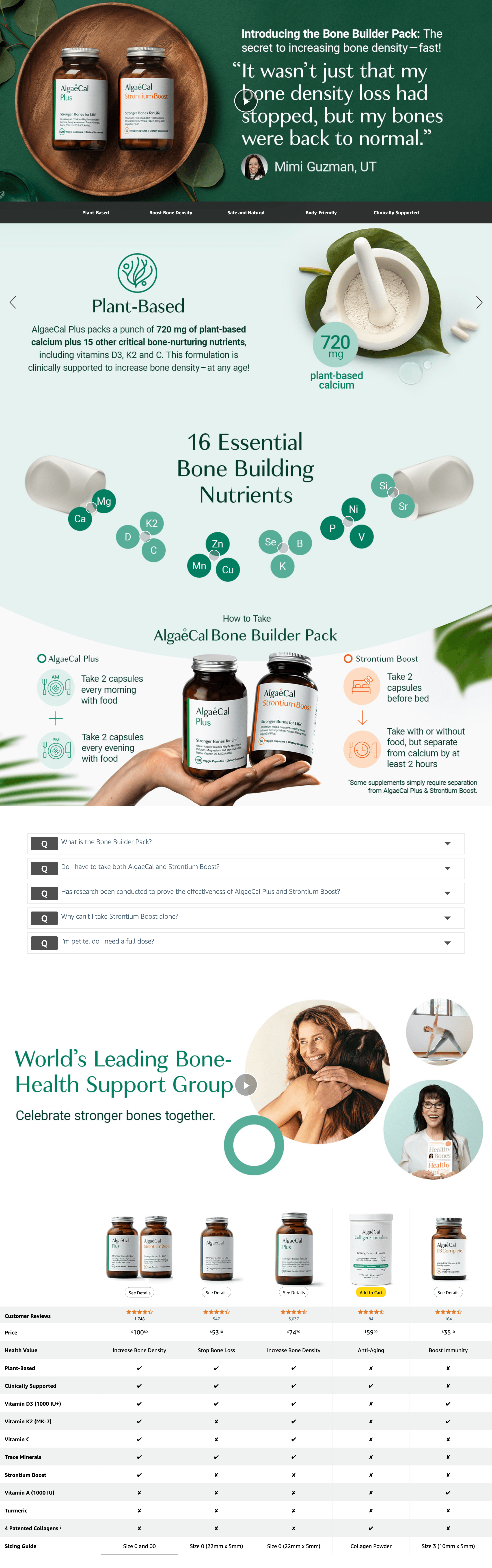 Premium A+ Content for Amazon.com: AlgaeCal