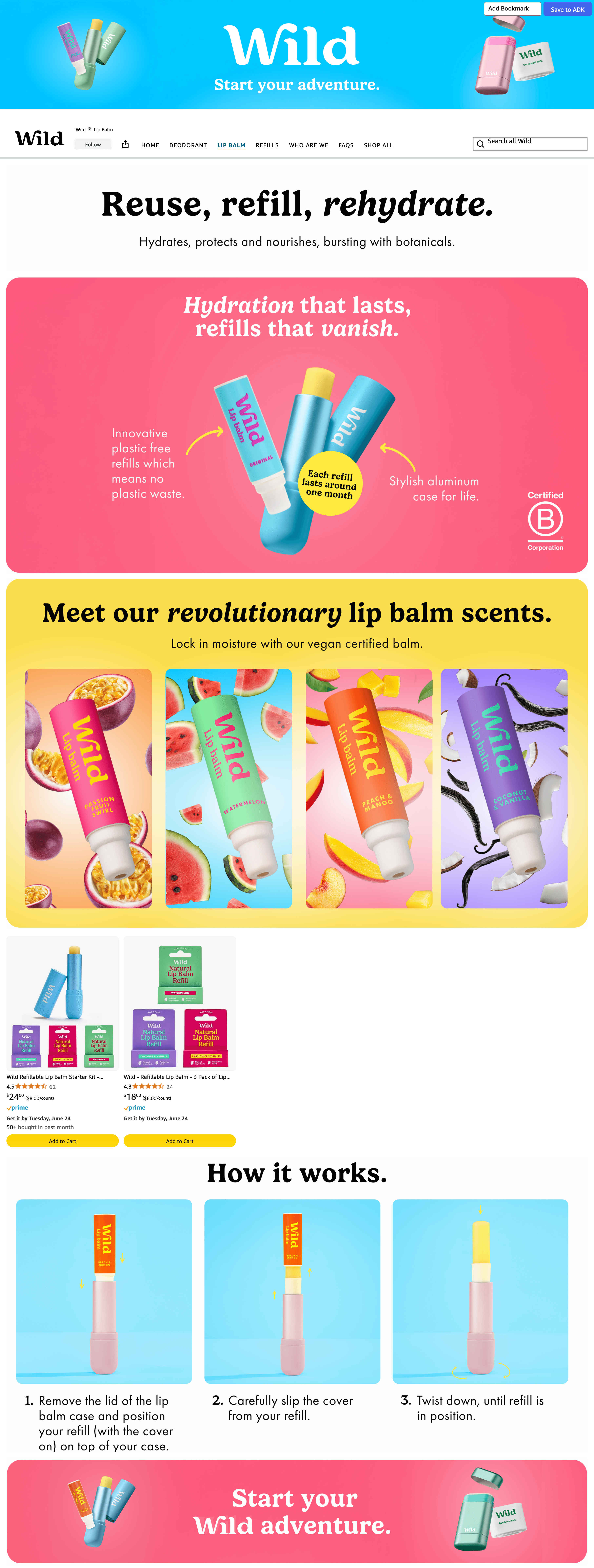Brand Store for Amazon.com: Wild: Lip Balm