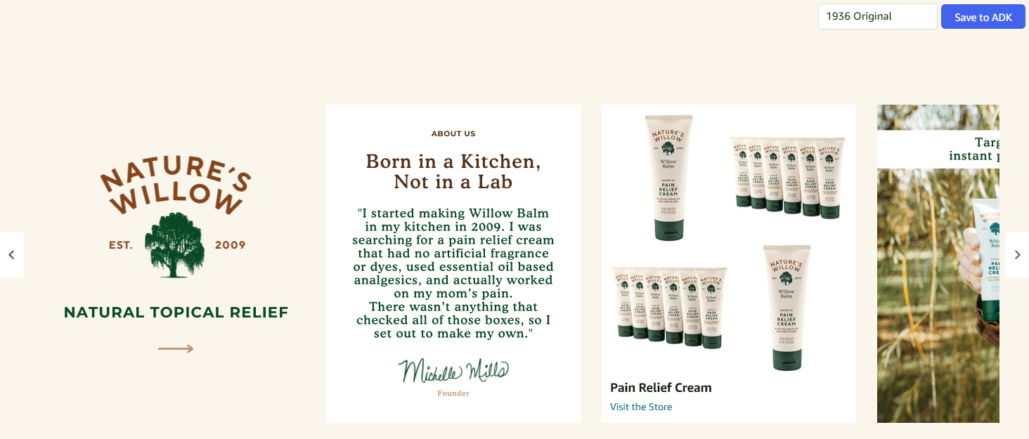 Brand Story for Amazon.com: Nature's Willow Fast-Acting Willow Balm Natural Pain Relief Cream for Help…