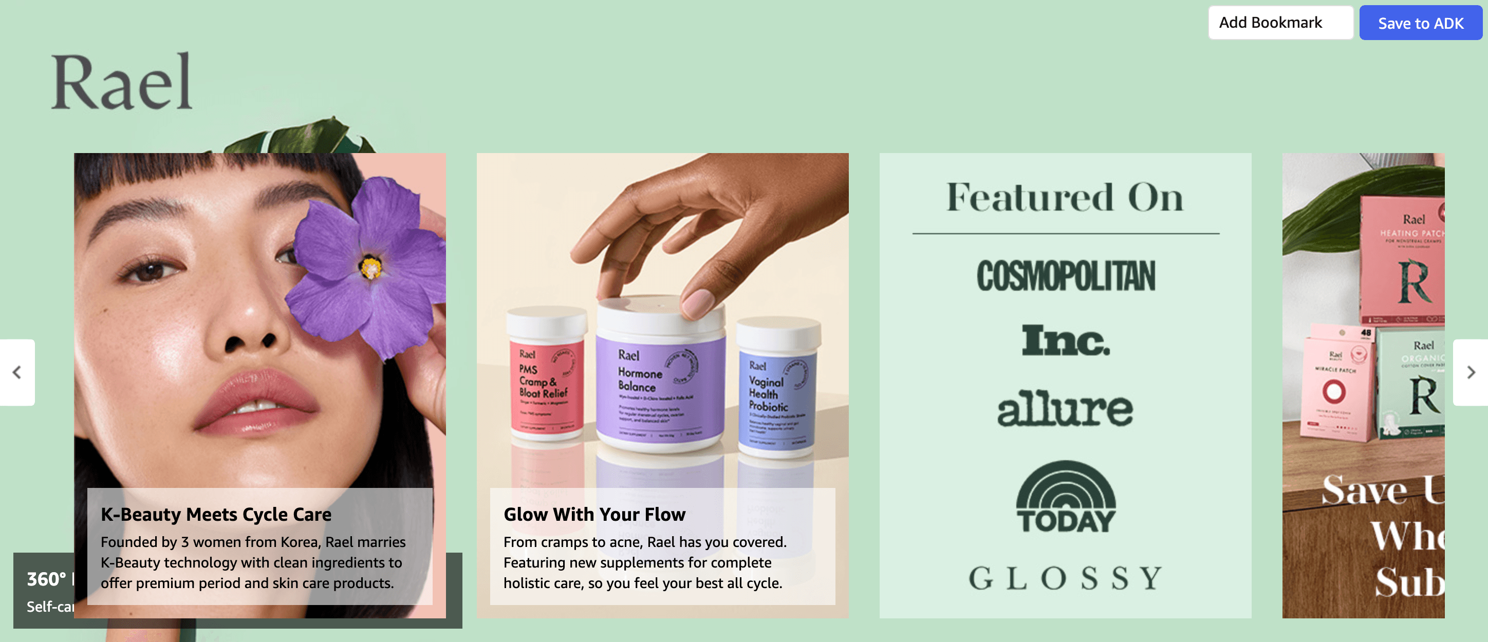 Brand Story for Amazon.com: Rael Pads For Women