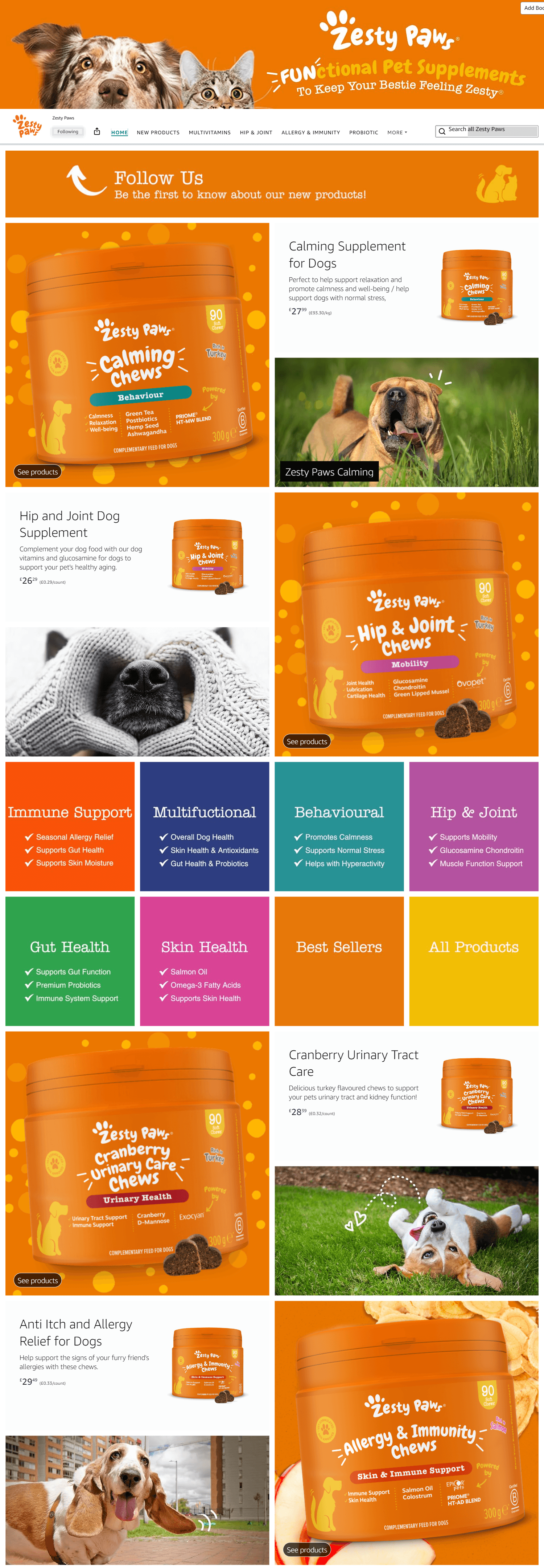 Brand Store for Amazon.co.uk: Zesty Paws