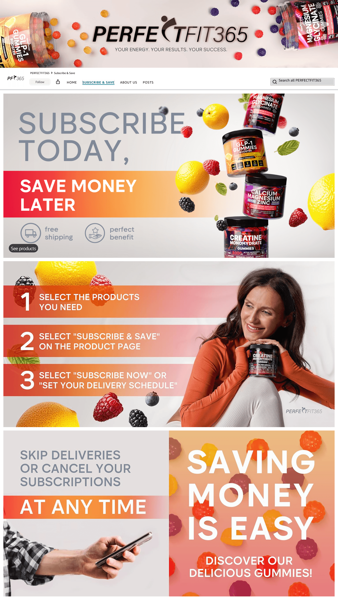 Brand Store for Amazon.com: PERFECTFIT365: Subscribe & Save