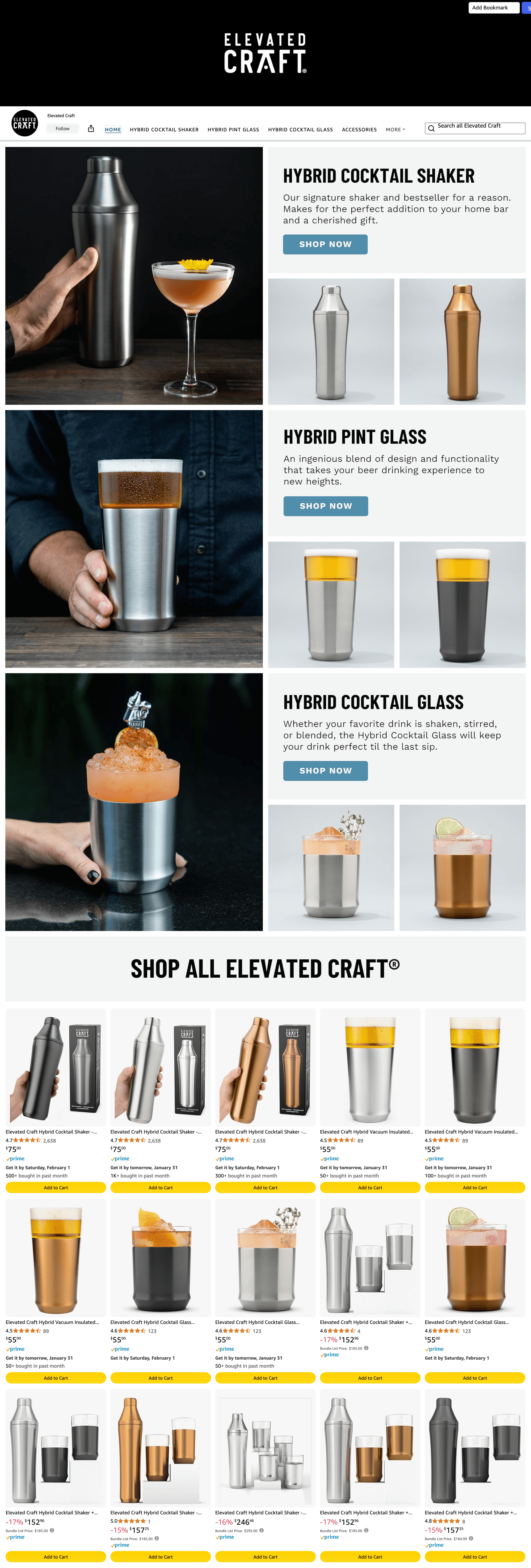 Brand Store for Amazon.com: Elevated Craft